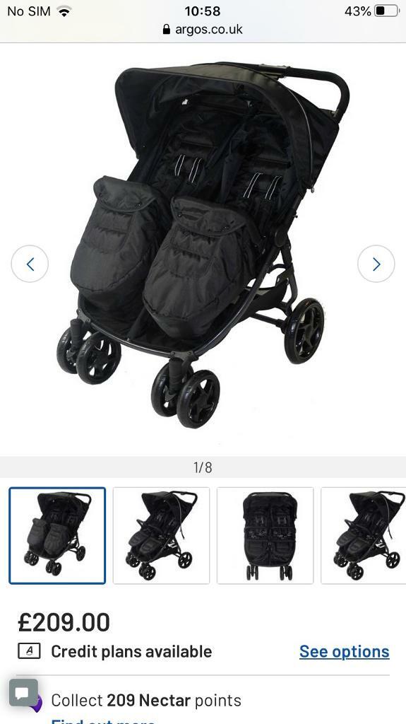 red kite double buggy rain cover